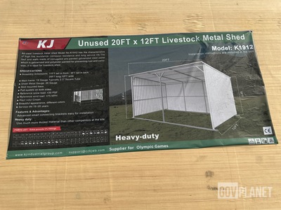 KJ K1912 Livestock Metal Shed - Unused