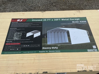 KJ K2030 Metal Garage - Unused