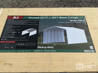KJ K2030 Metal Garage - Unused