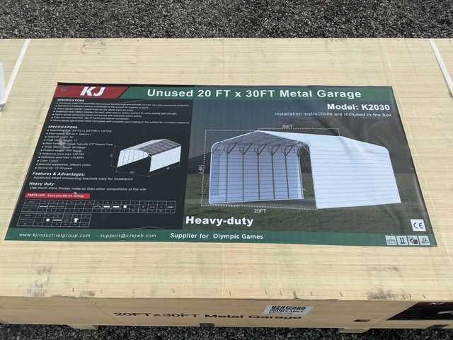 KJ K2030 Metal Garage - Unused KJ K2030 Metal Garage - Unused