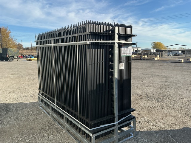 (30) Pieces of Galvanized Steel Garden/Public Space Fence w/(31) Post Connectors