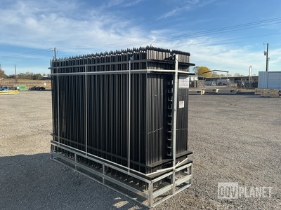 (30) Pieces of Galvanized Steel Garden/Public Space Fence w/(31) Post Connectors