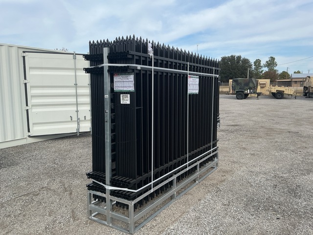 (24) Pieces of KJ Powder Coated Steel Fence w/(25) Post Connectors - Unused