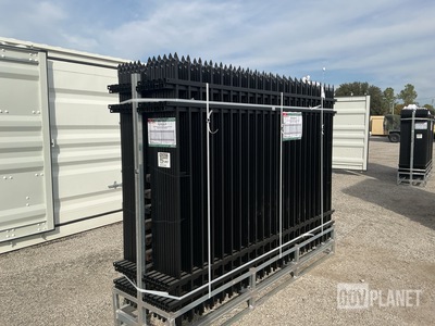 (24) Pieces of KJ Powder Coated Steel Fence w/(25) Post Connectors - Unused