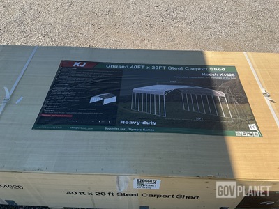 KJ K4020 Steel Carport Shed - Unused
