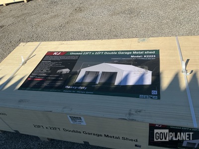 KJ K2223 Double Garage Metal Shed - Unused