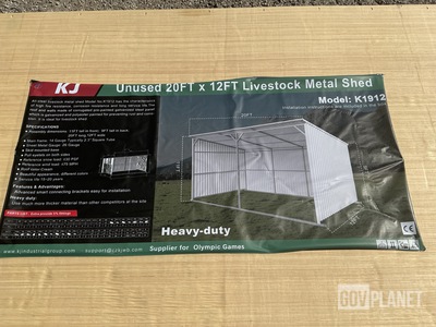 KJ K1912 Livestock Metal Shed - Unused