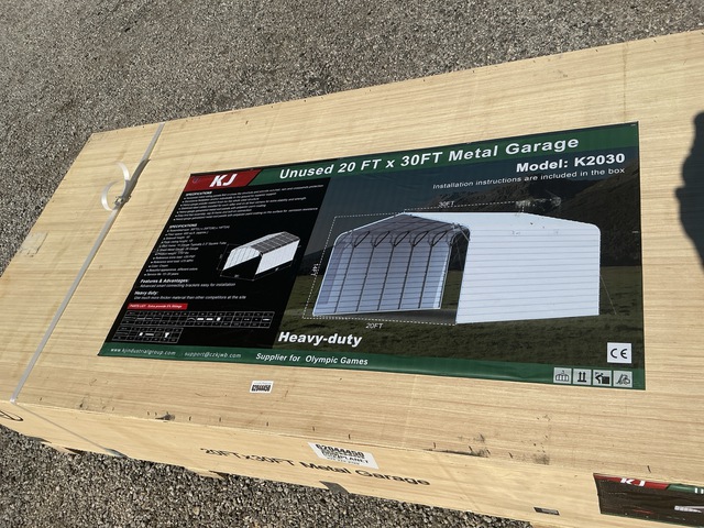 KJ K2030 Metal Garage - Unused KJ K2030 Metal Garage - Unused