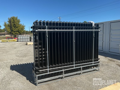 (24) Pieces of KJ Powder Coated Steel Fence w/(25) Post Connectors - Unused