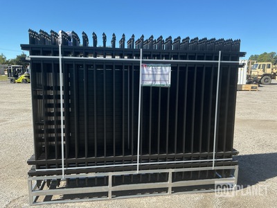 (24) Pieces of KJ Powder Coated Steel Fence w/(25) Post Connectors - Unused