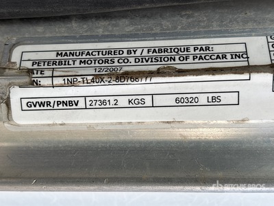 2008 Peterbilt 367 6x4 Tipper Truck