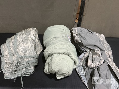 (24) Wet Weather Poncho Liners, (17) Sleeping Bags & Assorted Items