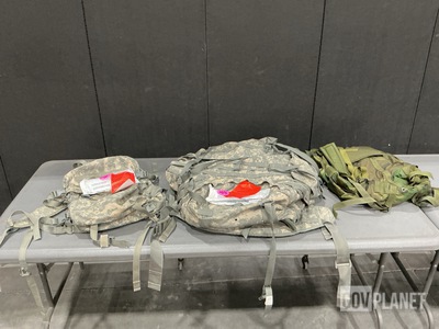 (34) Field Packs, (12) Load Carriers, (14) Hydration Carriers & Assorted Items