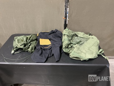 (24) Duffel Bags, (1) Men's Coat & Assorted Items