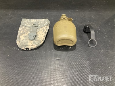 (67) Water Canteen Caps, (175) Water Canteens & Assorted Items