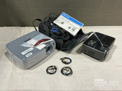 (1) Projector, (99) Headsets & Assorted Items
