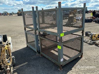 Quantity of (4) 44 in x 44 in x 26 in Metal Bins