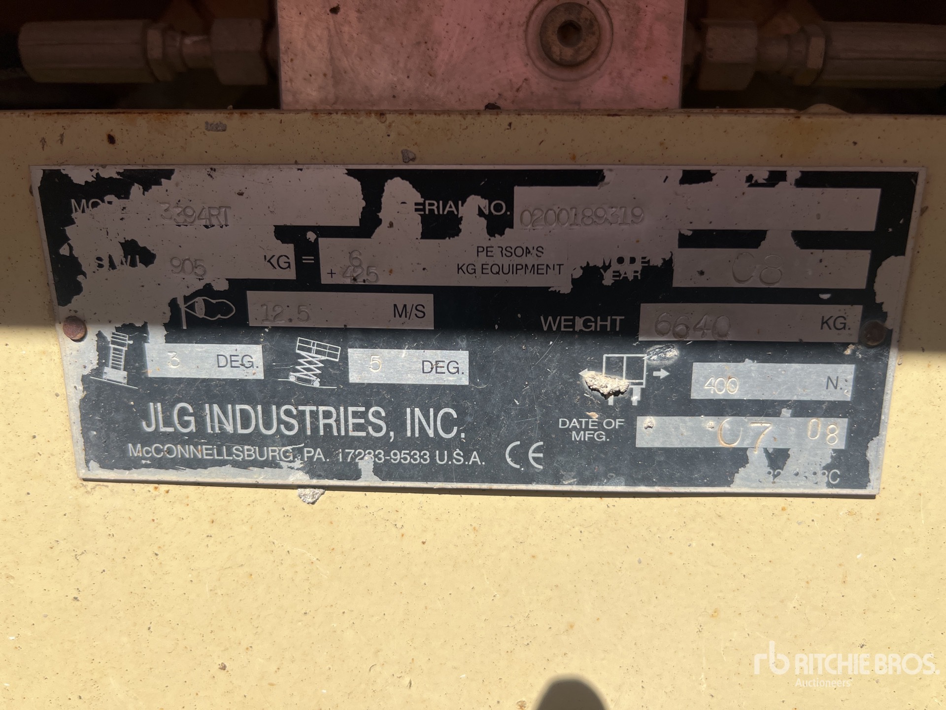 2008 JLG 3394 RT Nacelle Ciseaux Scissor Lift
