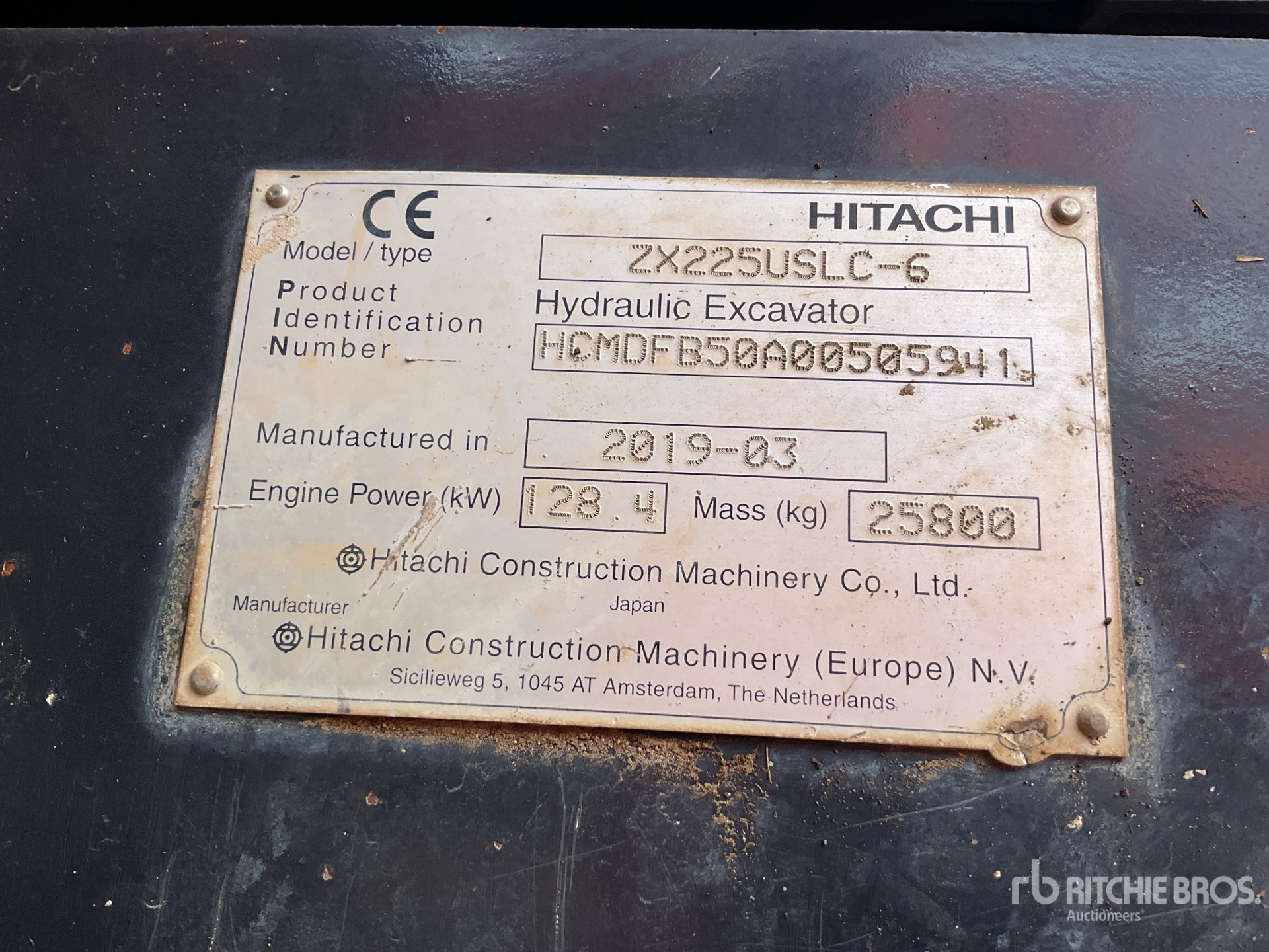 2019 Hitachi ZX225USLC-6 Tracked Excavator