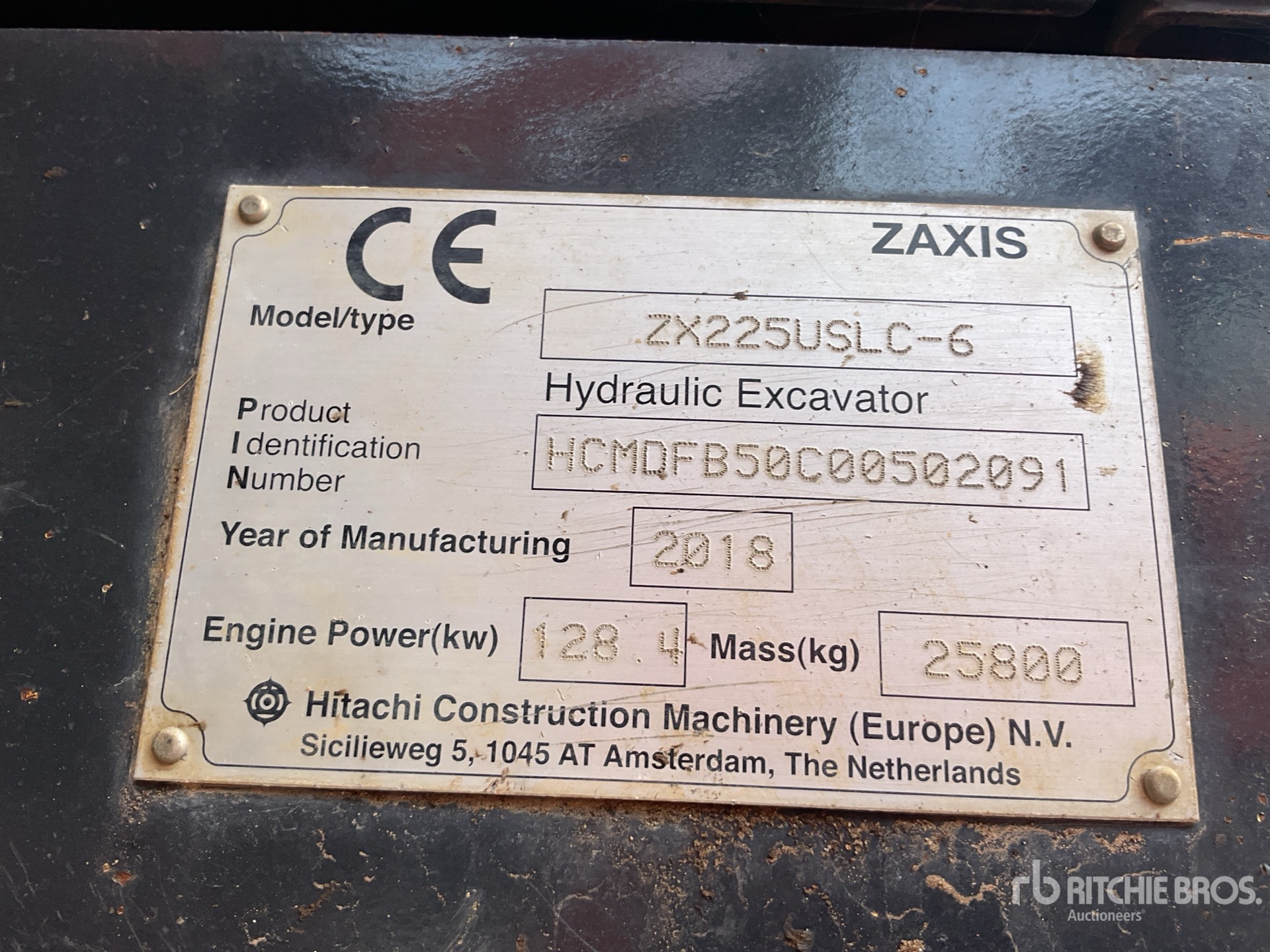 2018 Hitachi ZX225USLC-6 Tracked Excavator