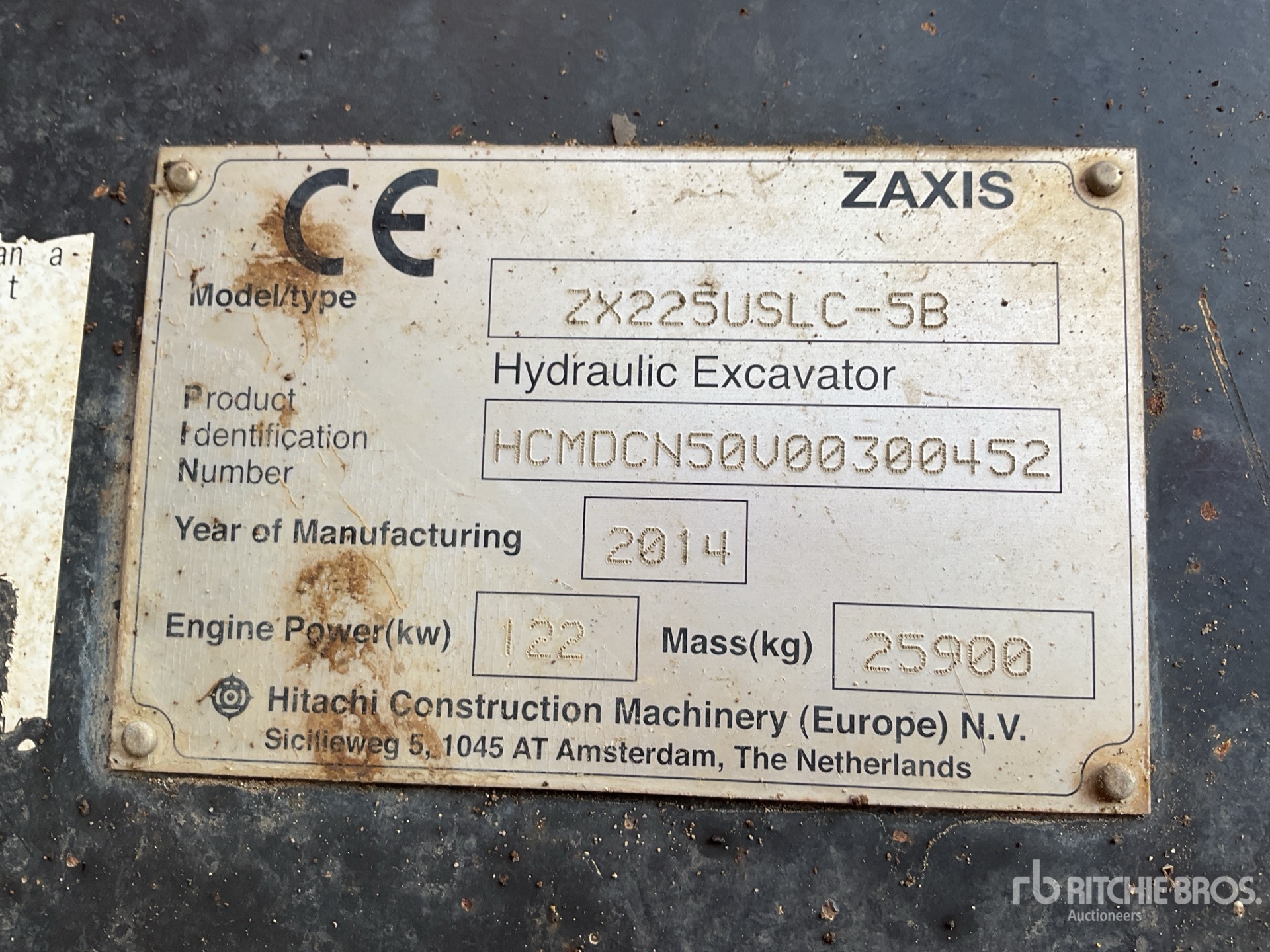 2014 Hitachi ZX225USLC-5 Long Reach Tracked Excavator