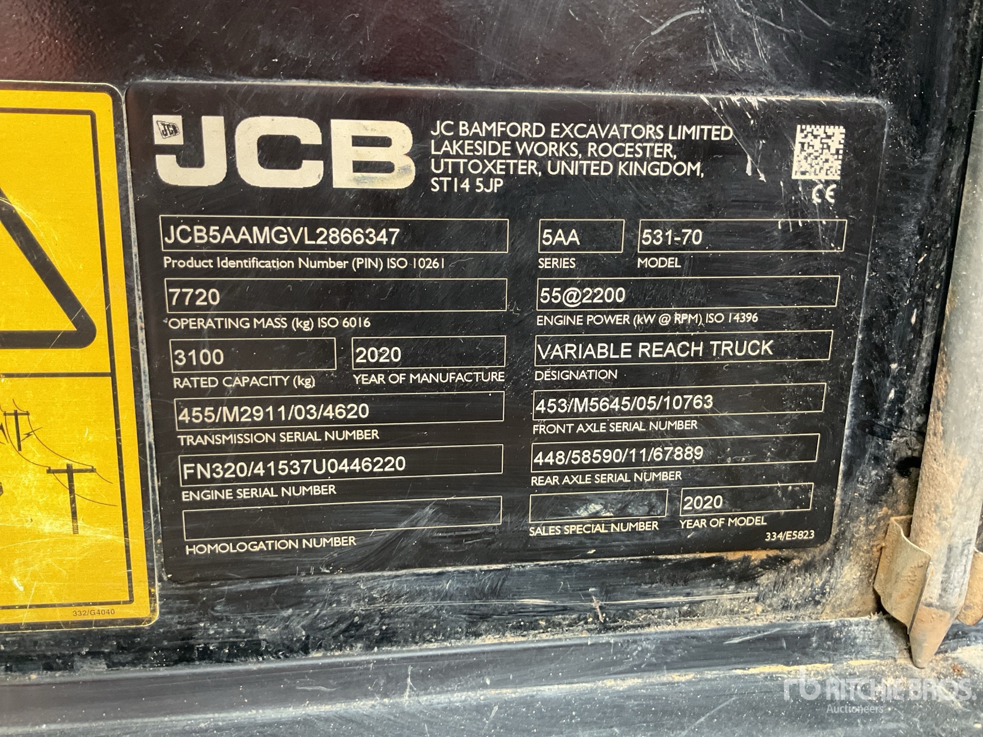 2020 JCB 531-70 Telehandler
