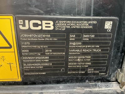 2018 JCB 540-140 رافع تليسكوبى