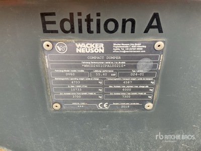 2019 Neuson DV60 Dual View Cabbed Swivel Raddumper