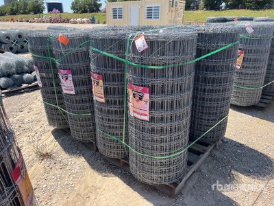Quantity of (2) Pallets of 48 in x 200 ft 3 in Livestock Fencing