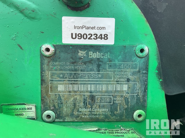 MINI CARGADOR SOBRE ORUGAS 2018 BOBCAT T450