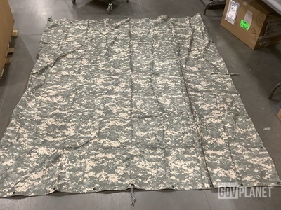 (15) ICS Improved Shelters, (25) Tarpaulins, (7) Tents & Assorted Items
