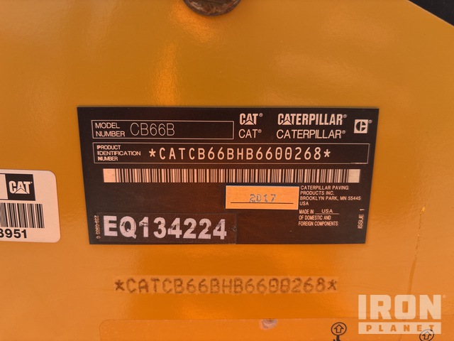 COMPACTADOR 2017 CATERPILLAR CB66B