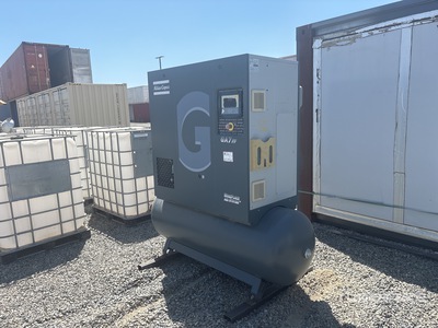 2021 Atlas Copco GA7FF Skid-Mounted Electric Air Compressor