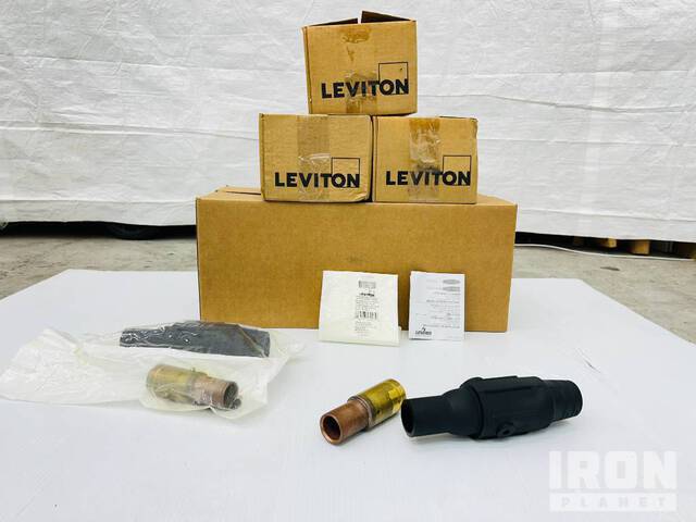 Quantity of (10) Leviton 600V Camlock Female Electrical Connector Plugs (Unused)