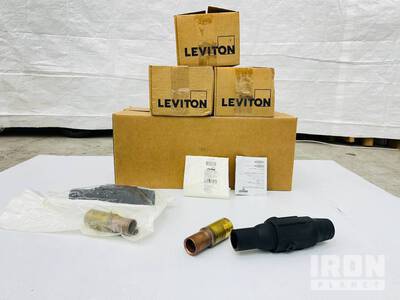 Quantity of (10) Leviton 600V Camlock Female Electrical Connector Plugs (Unused)