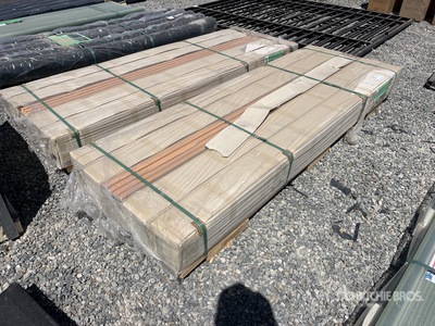 Quantity of (99) WPC Pine Wood Acoustic Slat Lumber