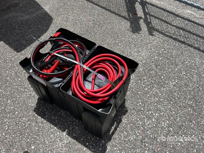 Quantity of (5) 25 Ft 800 AMP Extra Heavy Duty Booster Cables Divers