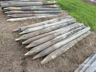 Quantity of (25) 4 in x 6 ft Fence Post