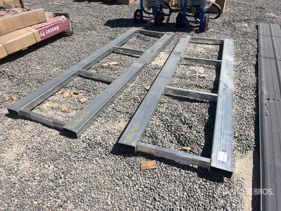 Quantity of (2) Multi-Use Steel Frame Pallet 10 ft x 3 ft (Unused)