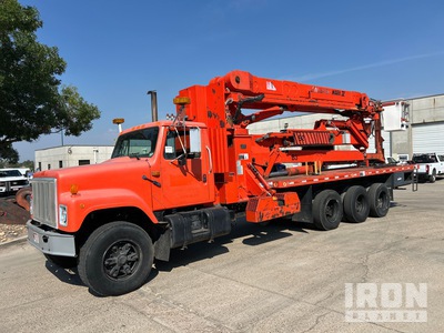 Knuckle Boom on 1990 International 2574 8x4 Bridge Inspection Truck