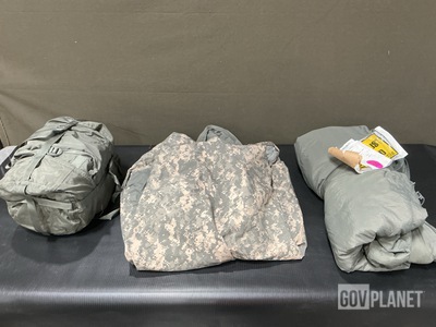 (14) Stuff Sacks, (18) Bivy Covers, (38) Sleeping Bags & Assorted Items