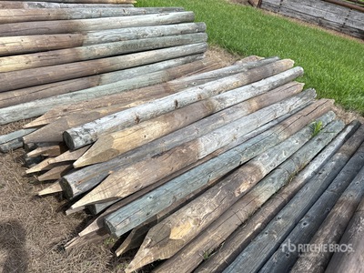 Quantity of (24) 4 in x 7 ft Fence Post