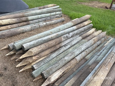 Quantity of (25) 4 in x 7 ft Fence Post