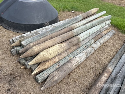 Quantity of (21) 4 in x 7 ft Fence Post