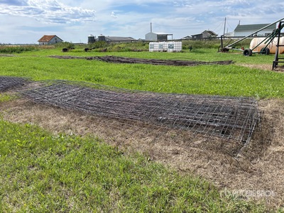Quantity of (9) 16 ft x 4 ft 6 in Galvanized Wire Site Fence