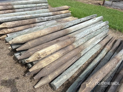 Quantity of (25) 4 in x 7 ft Fence Post