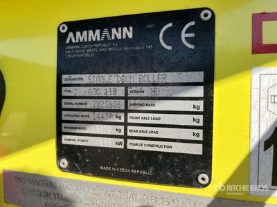 2014 Ammann ASC110 Smooth Drum Compactor