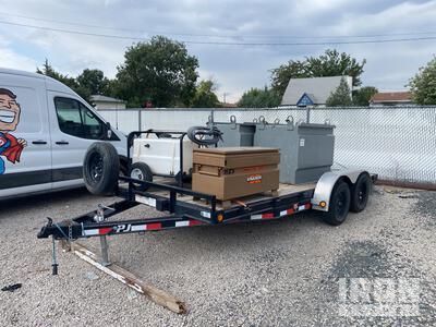 2021 PJ 1C212 21 ft T/A Flatbed Trailer w/Basement Buddy