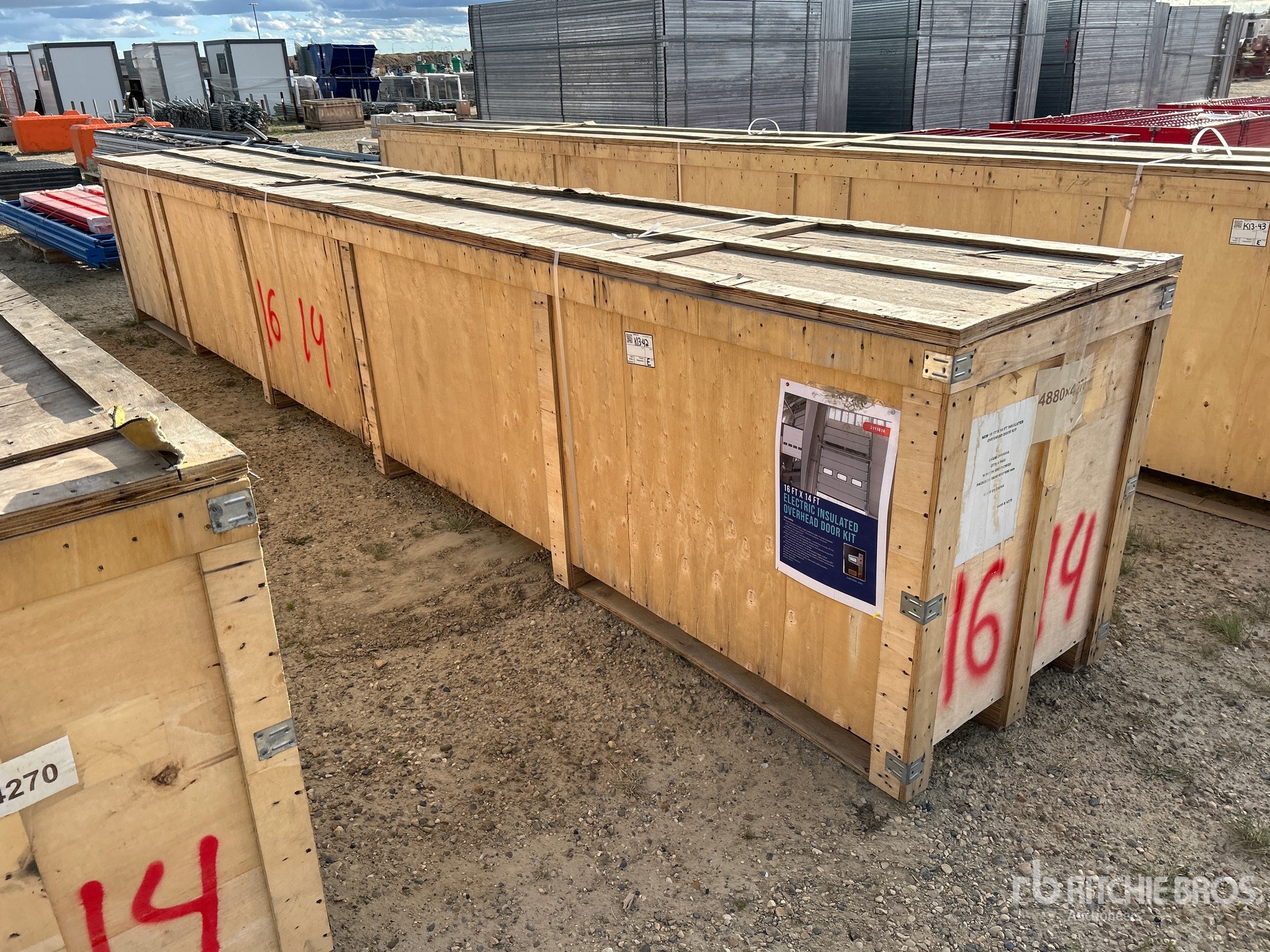 16 ft x 14 ft Electric Insulated Overhead Door Kit (Unused)