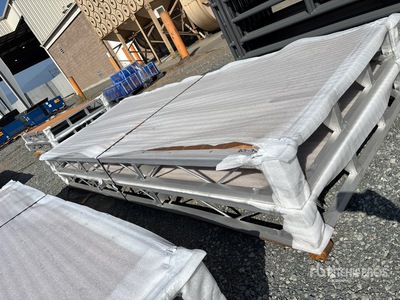 Quantity of (2) 2024 BYT BDF412 4 ft x 10 ft Aluminum Boat Dock Section Kit (Unused)